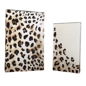 Hobby Lobby Leopard Brown White Canvas 2 piece Storage Book